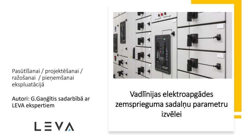 Vadlīnijas elektroapgādes zemsprieguma sadalņu parametru izvēlei v 1.1